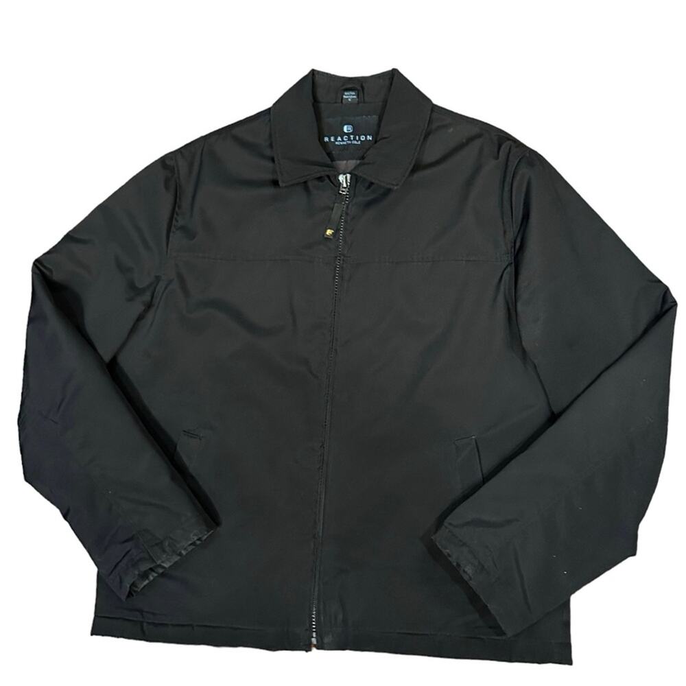 Kenneth Cole Reaction Mens Size Large Polyester Black Full Zip Jacket/Coat